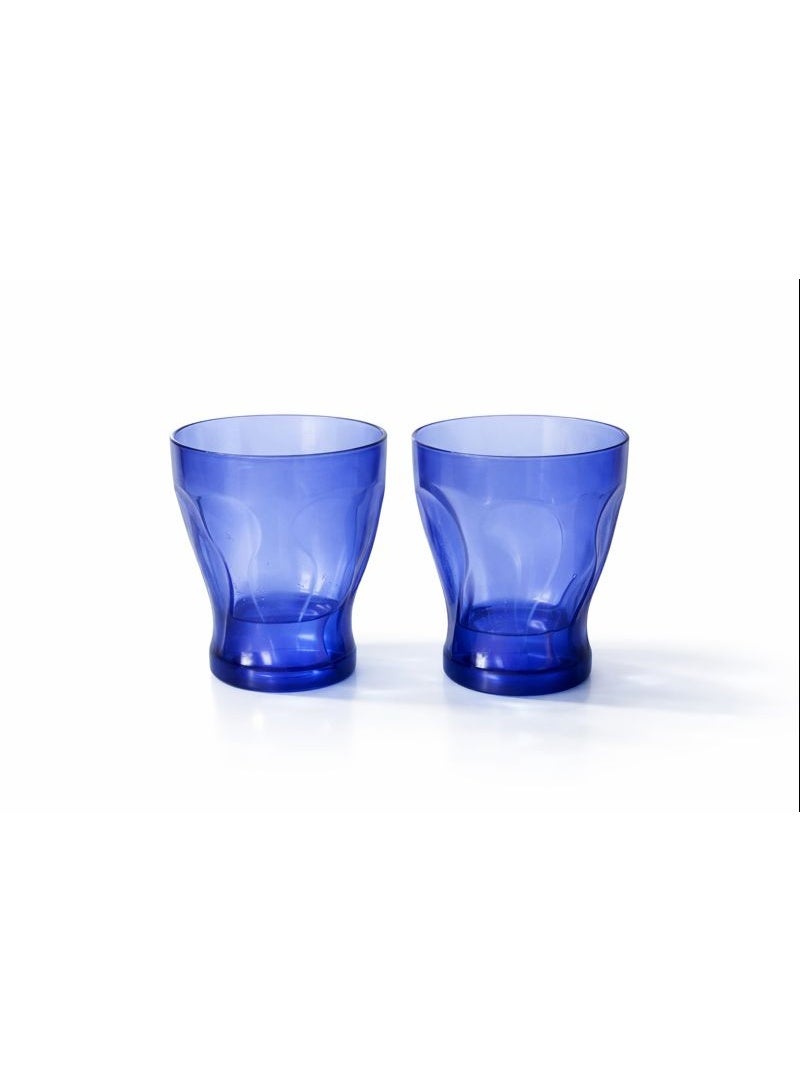 Sun Group Acrylic Juice Pitcher Set (3 Pieces) - Unbreakable Serving Jug with 2 Tumblers - Wavy "Damaa" Design - Translucent Blue - Image 5